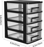 Four- Layer Storage Cabinet Drawer Type Closet Plastic Organizer Shelf Household Storage Rack Jewelry Storage Box for Home Office Storage Box Bedroom Storage Cabinet