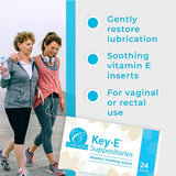 Key-E Suppositories, Vitamin E, Rectal or Vaginal Use, Box of 48