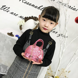 Little Girls' Sequins Handbags Princess Crossbody Bag Mini Satchel Gifts for Girls Toddler Kids (Pink)