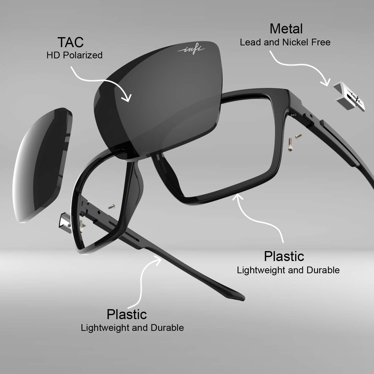 Polarized Sunglasses for Men Fishing Driving Running Golf Sports Glasses Square UV Protection Designer Style Unisex