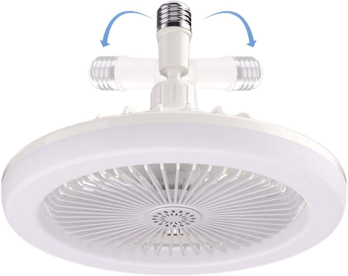 Ceiling Fans with Lights, E27 LED Lighting Outdoor Ceiling Fan, Low Profile Ceiling Fan with Lights and Aromatherapy Tablets, Small Enclosed Ceiling Fan for Kids Room, Kitchen, Bedroom (White)