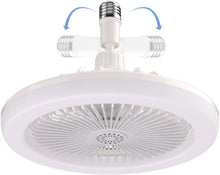 Load image into Gallery viewer, Ceiling Fans with Lights, E27 LED Lighting Outdoor Ceiling Fan, Low Profile Ceiling Fan with Lights and Aromatherapy Tablets, Small Enclosed Ceiling Fan for Kids Room, Kitchen, Bedroom (White)
