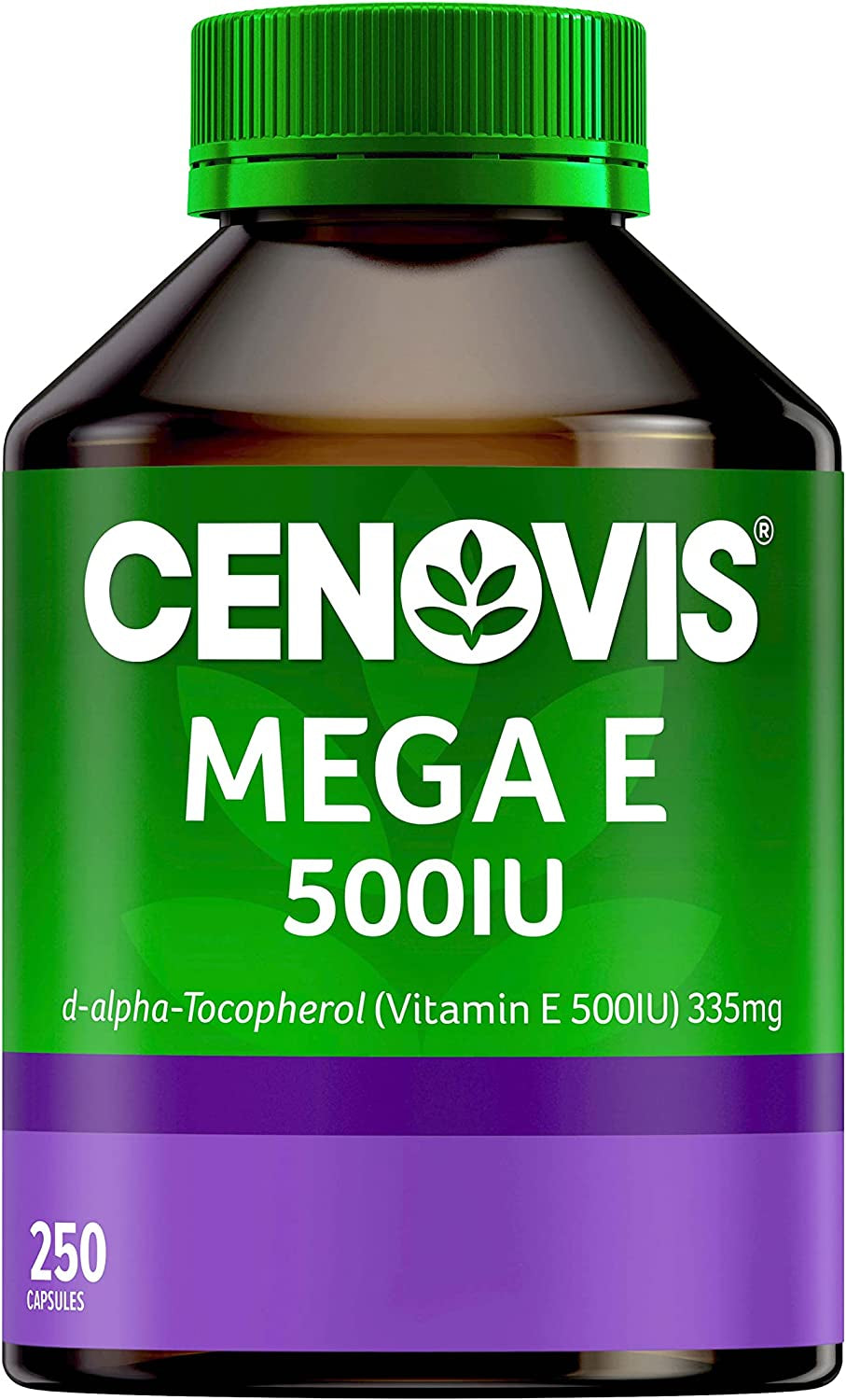 Mega Vitamin E 500IU Capsules - Supports Healthy Immune System Function in Elderly Individuals - Supports General Health and Wellbeing, 250 Pack