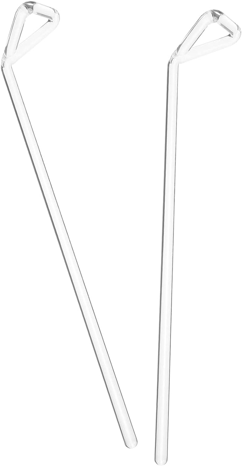 2Pcs Diffuser Science Experiment Kit Petri Spreaders Polypropylene Cell Spreader Labs Cell Scrapers Glass Stick L-Shaped Cell Spreader Stainless Steel Glass Transparent