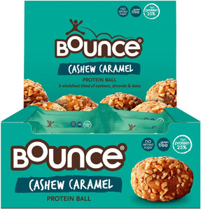 Cashew Caramel Protein Ball- Box of 12. High Protein Gluten Free Low Sugar Low Carb Healthy Snacks Better than Any Protein Bar! Snack Healthy with Our Protein Bars, Balls, Snacks & Powders