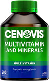 Multivitamin and Minerals - Supports Energy Levels and Healthy Immune System Function, Multi Vitamin 200 Tablets