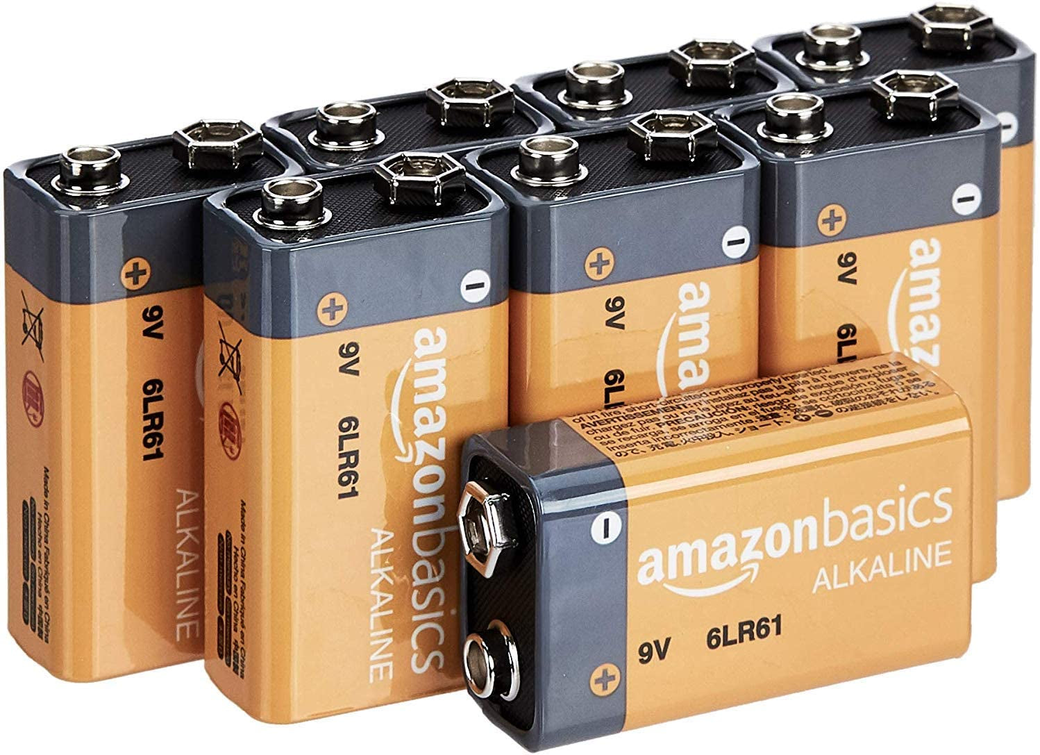 9 Volt Performance All-Purpose Alkaline Batteries, 5-Year Shelf Life, Easy to Open, Packaging May Vary - 8 Counts