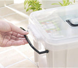 Medicine Box Storage Box Organizer 2 Layers with Compartments Family Emergency Kit Storage Case 9.25"X6.49"X5.31"