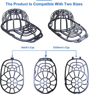 Coopche Hat Washer for Baseball Caps, Hat Washing Cage, Ballcapl Cap Washer for Washing Machine, Hat Cleaner for Laundry Machine Dishwasher Fit Children and Adults, Black