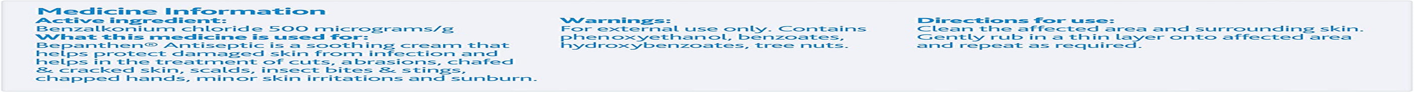 Antiseptic Soothing Cream for Cuts, Bites & Stings, Chafed Skin, Cracked Skin, Scalds and Sunburn, 100 G