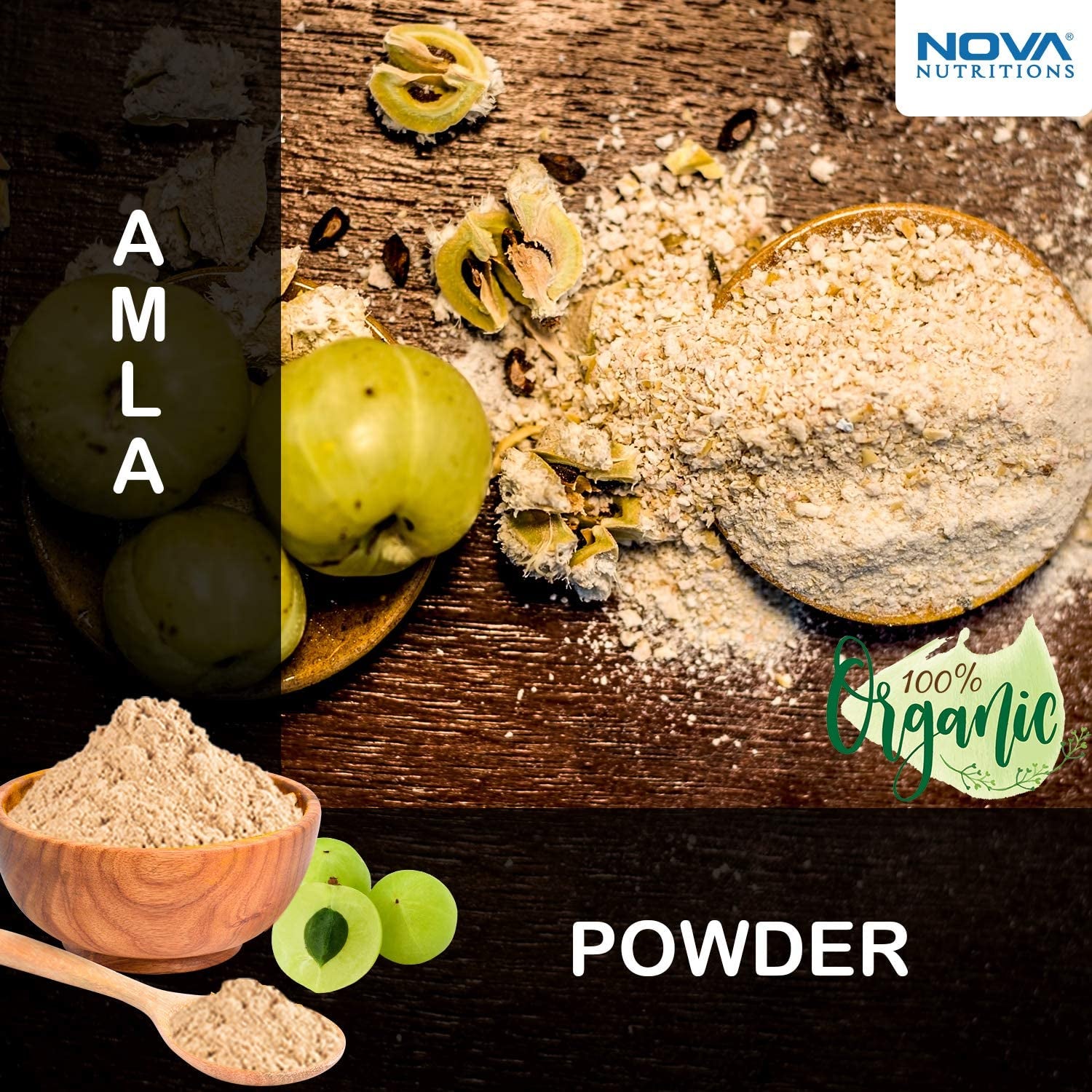 Certified Organic Amla Powder (Amalaki) 16 OZ (454 Gm) - Rich in Antioxidant Vitamin C - Supports Healthy Immune Function