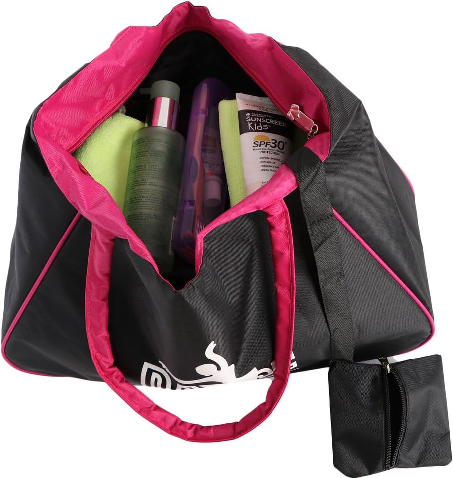 Girl'S Water Resistant Ballet Dance Shoulder Bag Handbag + Beauty Pouch