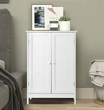 Load image into Gallery viewer, Bathroom Floor Cabinet W/Double Doors, Floor Storage Cabinet W/Shelf, Free Standing Toilet Storage Unit, Laundry Cupboard, Entryway Utility Organizer Cabinet for Bathroom, Kitchen (White)
