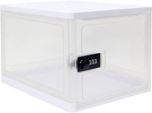 Load image into Gallery viewer, Lockable Box, Clear Lockable Storage Box for Food，Tech and Home Safety, Medicine Lock Box for Safe Medication,Lockable Storage Bin, Tablet Phone Jail Lock Box，Refrigerator Storage Bins (Clear)
