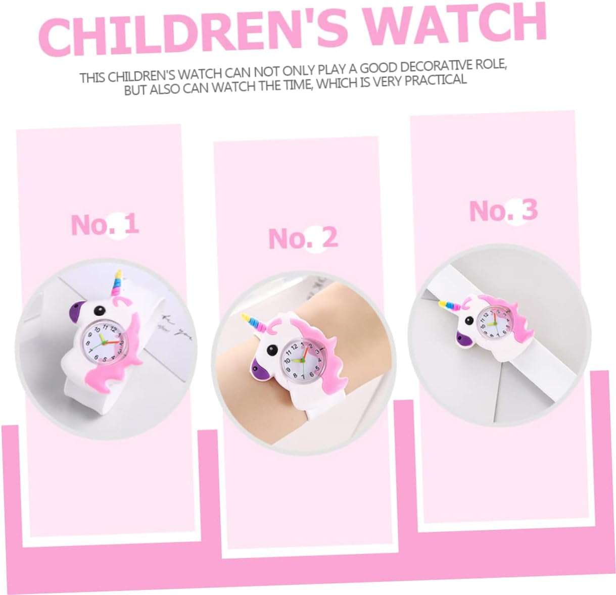 1 Set Children'S Watch Digital Watch Kids Suit Case Charm Bracelets Statement Necklace Snap Bracelet Slap Bracelets for Kids Cartoon Bracelet Necklace Children Beaded Necklace Girl