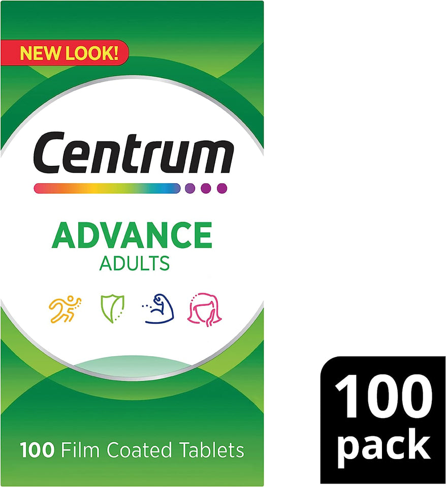 Advance, Multivitamin with Vitamins & Minerals to Support Energy, Immunity, Muscle Function & Healthy Skin, 100 Tablets