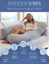 Load image into Gallery viewer, Pregnancy Pillow U-Shape Body Pillow, Maternity Pillow Support Detachable Extension - Machine Washable Jersey Cover
