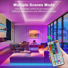 Load image into Gallery viewer, LED Strip Lights 10M for Bedroom, RGB LED Lights Color Changing Rope Lights with IR Remote Control, LED Strip Kit Gaming Lights for Desk, Home Decoration
