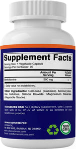 Benfotiamine 300 Mg 90 Vegetarian Capsules - Also Called Fat Soluble Vitamin B1 (90 Count (Pack of 1))
