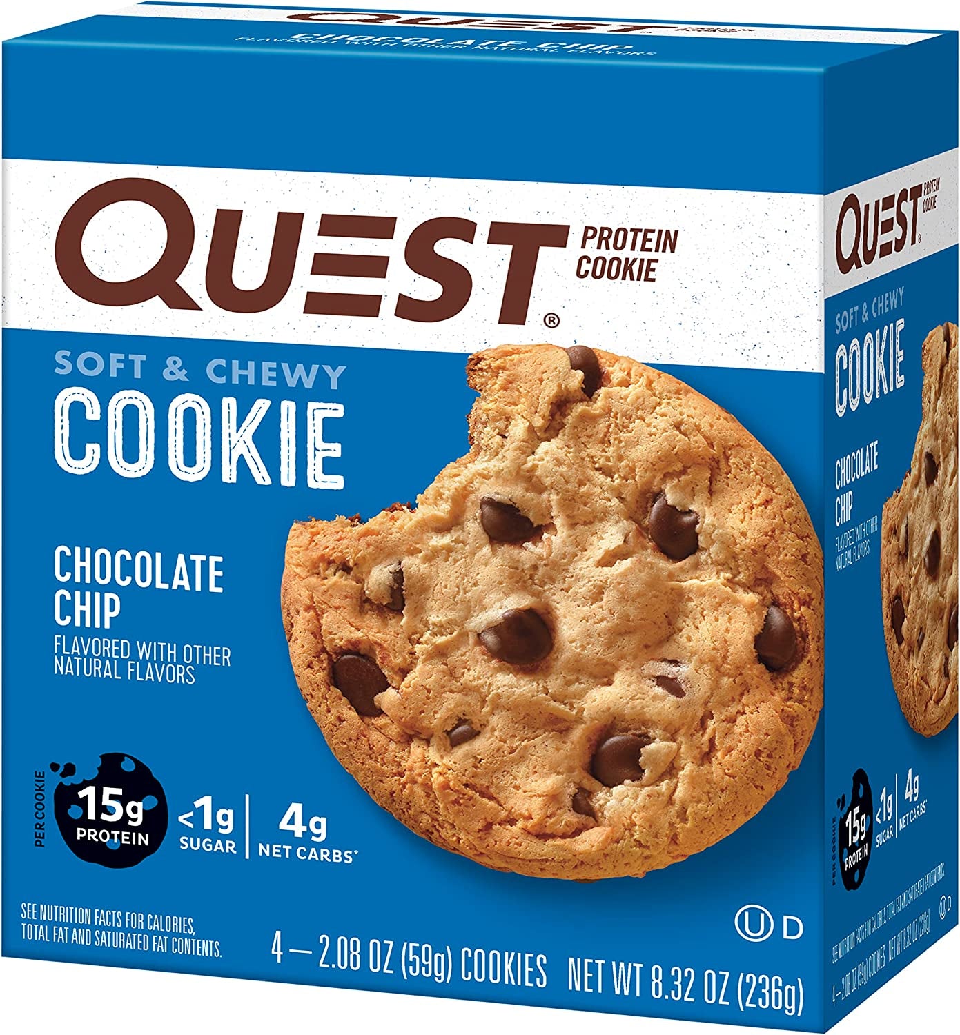 Chocolate Chip Protein Cookie, Keto Friendly, High Protein, Low Carb, 12 Count