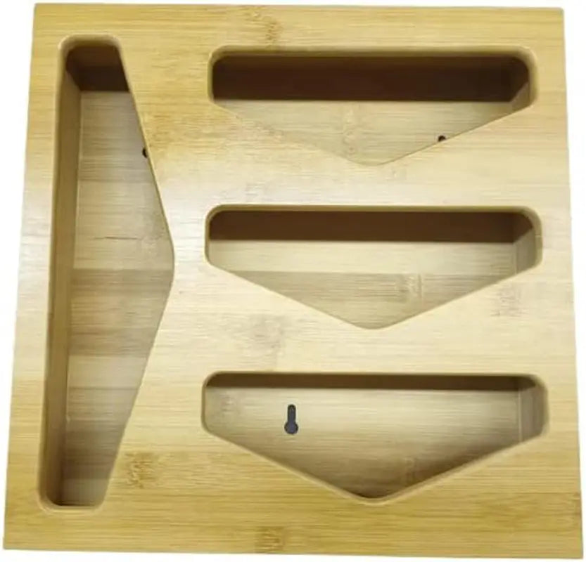 Ziplock Bag Storage Organiser Holder (Natural Bamboo)
