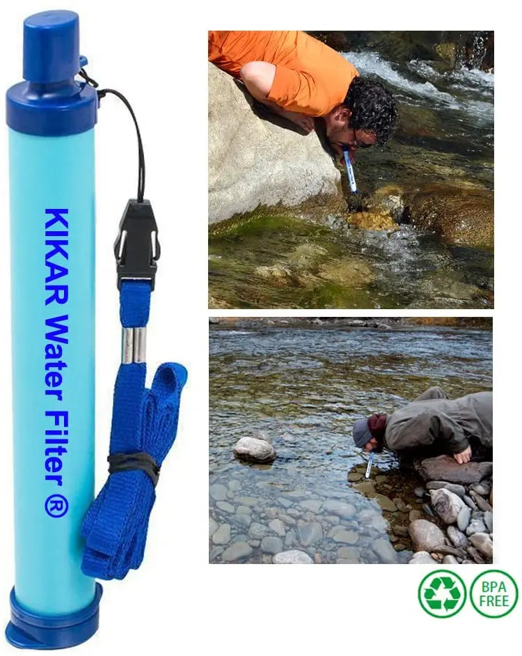 KIKAR Outdoor Water Filter Hollow Fiber Water Purifier Perfect for Backpacker, Camper, Hiker or for Emergencies pattanaustralia
