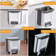 Load image into Gallery viewer, Plastic Folding Wall Mounted for Cupboard, Door Hanging Trash Can 8L
