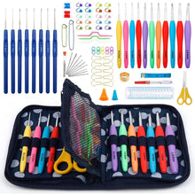 Load image into Gallery viewer, Yarn Knitting kit 82pcs Ergonomic Soft Grip Handles Crochet Needles with bag
