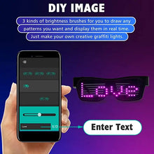 Load image into Gallery viewer, LED Glasses Customizable BT LED Glasses Colorful Light Glow Glasses DIY Messages 31 Animations 11 Pictures Music Mode Glow Toys for Halloween Party Rave Music Festival
