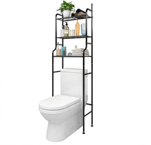 Load image into Gallery viewer, 3-Shelf Bathroom Organizer over the Toilet Space Saver Bathroom Corner Stand Storage Organizer, Black
