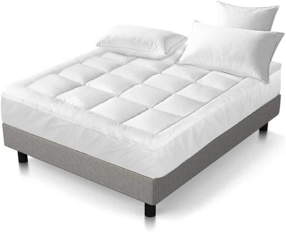 Queen Prime Pillowtop Mattress Topper Underlay Pad Mat Cover Q