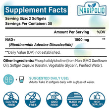 Load image into Gallery viewer, Liposomal NAD+ 1000 MG — Supplement — Supports Energy and Metabolism — Promotes Healthy Aging — Enhances Brain Function — 120 Day Supply
