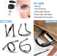 Load image into Gallery viewer, LED Neck Reading Light, 6 Brightness Levels, Bendable Arms, Rechargeable, Long Lasting, Perfect for Reading, Knitting, Camping, Repairing

