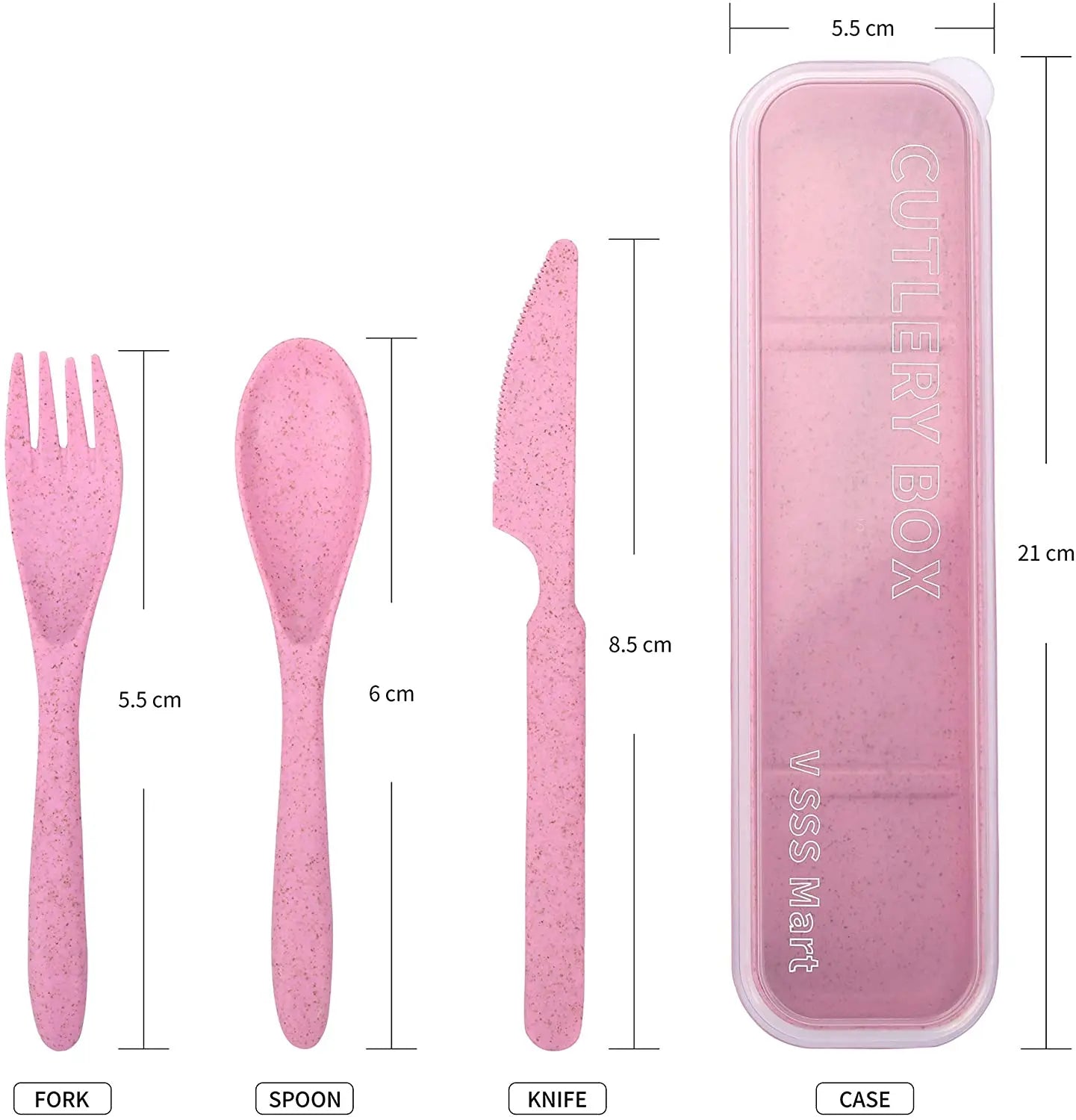 Premium Quality Portable, Wheat Straw, Eco Friendly Cutlery Set Pattan Australia