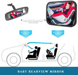 Funbliss Baby car Mirror Most Stable Backseat Mirror with Premium Matte Finish-Super Clear PMMA Material Mirror-Safe, Secure and Shatterproof,Black pattanaustralia