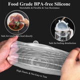 Pack of 12 Sizes, BPA Free, Silicone Reusable Container Lids to Fit All Shape of Containers, Flexible and Durable, Microwave and Dishwasher Safe - Blue, Green pattanaustralia