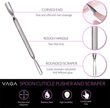 Load image into Gallery viewer, 4 Pcs Manicure Pedicure Tools Set of Cuticle Pushers and Nipper Trimmer, Nails Tips Clipper, Edge Cutter
