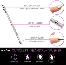 Load image into Gallery viewer, 4 Pcs Manicure Pedicure Tools Set of Cuticle Pushers and Nipper Trimmer, Nails Tips Clipper, Edge Cutter
