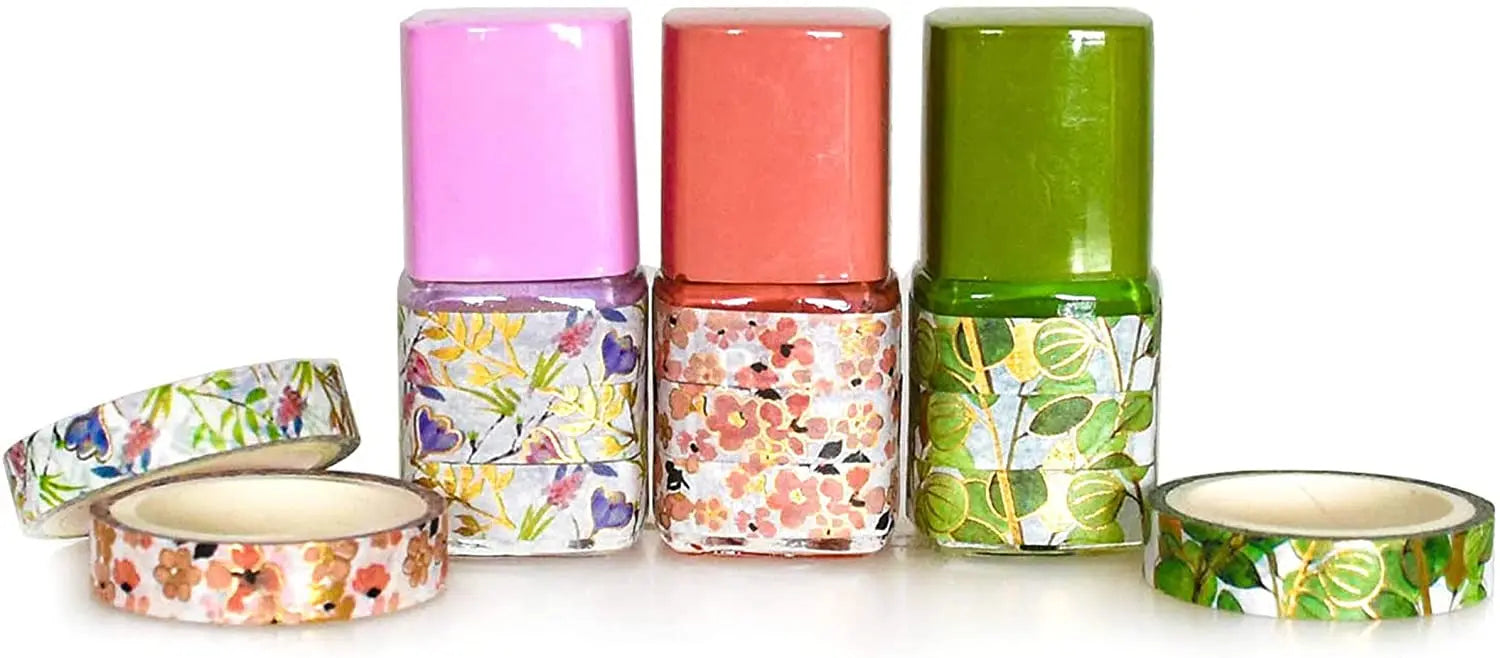 YUBX Flower Gold Washi Tape Set VSCO Foil Decorative Tape for DIY Crafts Pattan Australia