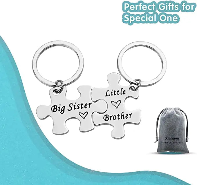 Sister Brother Keychain Set Brother and Sister Gifts Little Brother Big Sister Keychain Set Little Brother Gifts from Big Sister Christmas Birthday Gifts Family Gifts for Sister Brother Pattan Australia