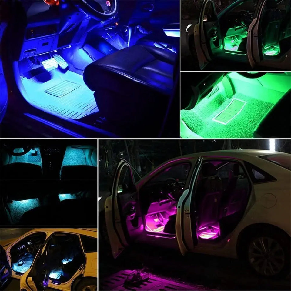 Car LED Strip Light, Uniwit 4 Pcs Multicolor USB Lights for Car, TV, Home with Sound Active Function, Wireless Remote Control pattanaustralia