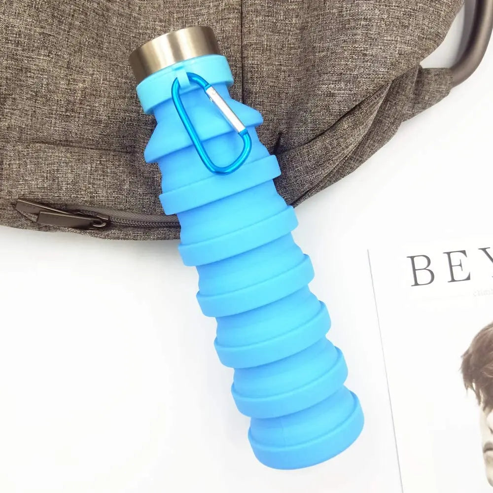 Collapsible Water Bottle, Reuseable BPA Free Silicone Bottles for Travel,  Gym, Camping, Hiking, Portable Leak Proof Sports Water Bottle pattanaustralia