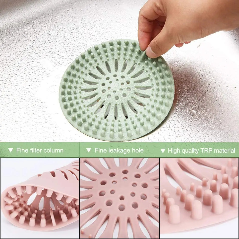 Shower Drain Cover, Sink Strainer, Drain Protector for Laundry, Bathroom, Kitchen  Filter  Thermo-Plastic 5 Colors in 1 Pack pattanaustralia