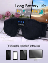 Load image into Gallery viewer, LC-dolida Sleeping Mask with Bluetooth Headphones for Side Sleepers, Ultra-Thin Stereo Speakers
