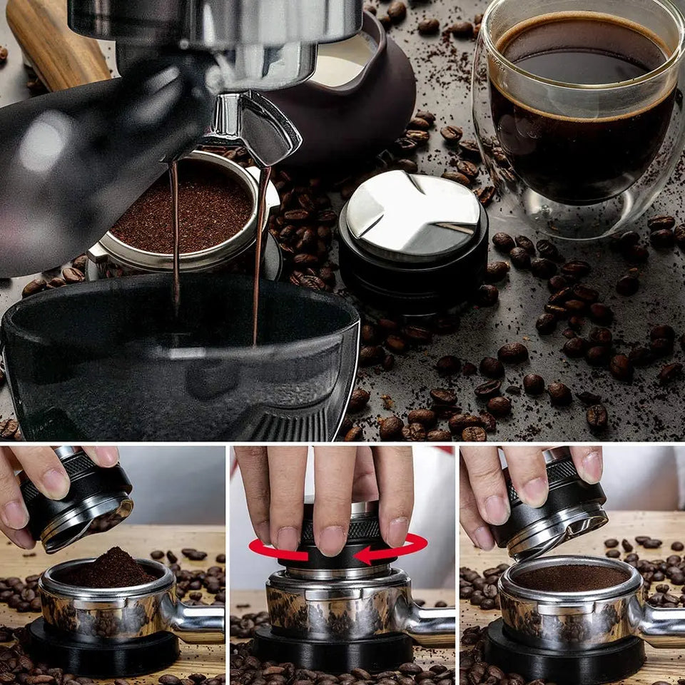 58mm Coffee Distributor & Tamper, MATOW Dual Head Coffee Leveler Fits for Portafilter, Increased Adjustable Depth- Professional Espresso Hand Tampers pattanaustralia