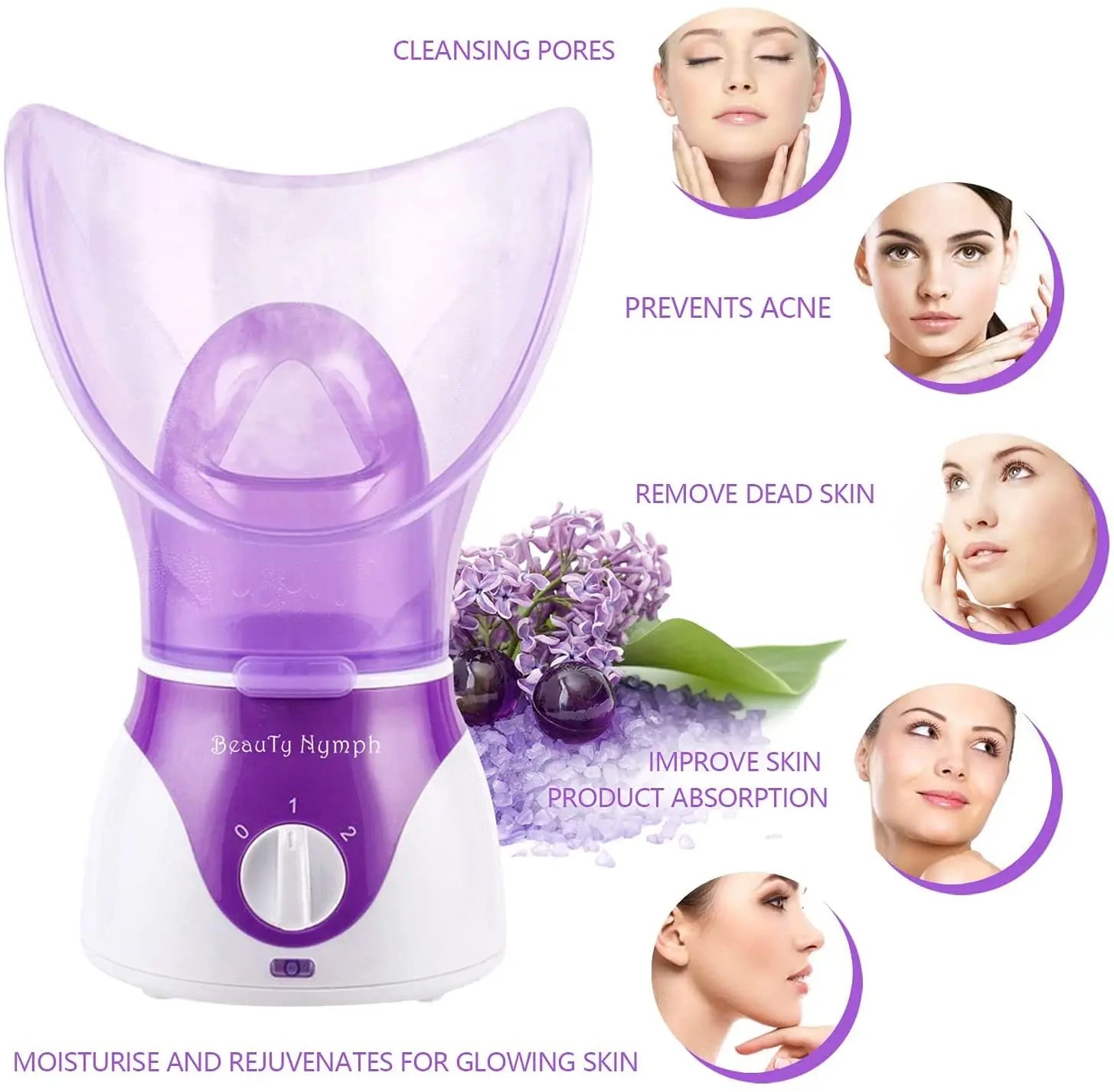 Beauty Nymph Facial Steamer Hot Mist Skincare Deep Cleanse Pattan Australia