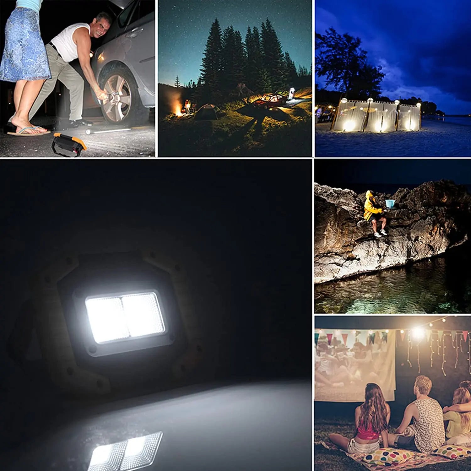 2 Pcs 30W,1500LM LED Work Light, Rechargeable, Portable, Waterproof LED Flood Lights for Outdoor, Emergency Repairing Pattan Australia