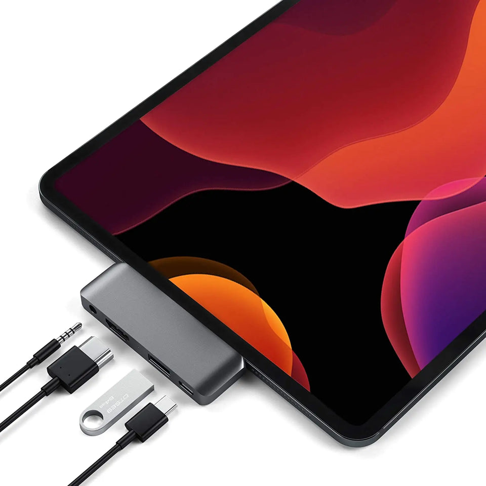 Satechi Aluminum Type-C Mobile Pro Hub Adapter with USB-C PD Charging, 4K HDMI, USB 3.0 Pattan Australia
