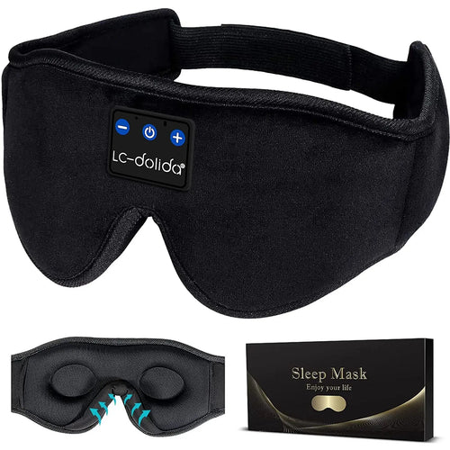 LC-dolida Sleeping Mask with Bluetooth Headphones for Side Sleepers, Ultra-Thin Stereo Speakers Pattan Australia
