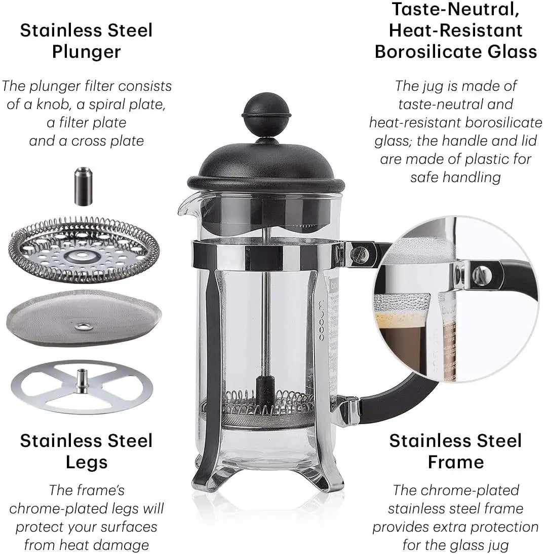 Bodum Coffee Maker French Press, Chrome pattanaustralia